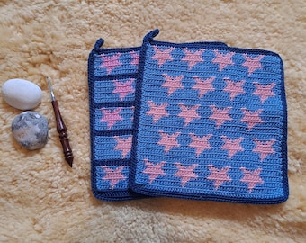 Potholder Stars Pink