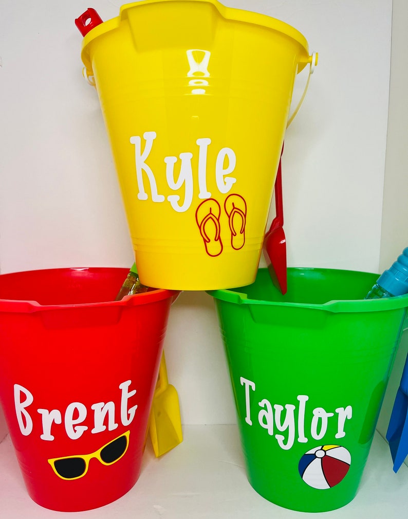 Personalized Sand Buckets/ Beach Bucket Favors/ Beach Etsy