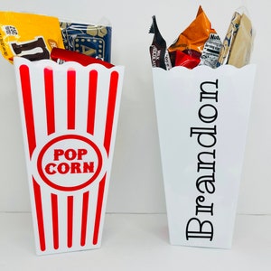 Personalized Movie Night Popcorn Buckets/Small Movie Night Favor Buckets/Sports N ight/Game Night/Kids' Night
