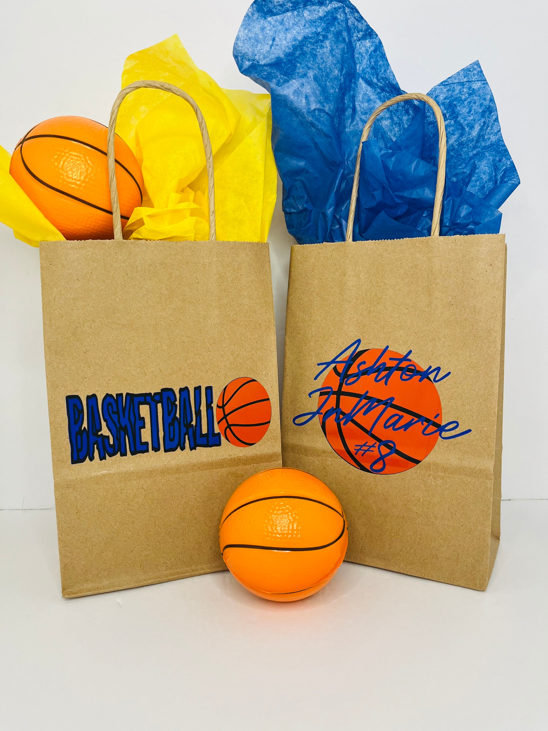 Basketball Party Bags/basketball Arty Pavor Bags/ Personalized Basketball Bags Etsy