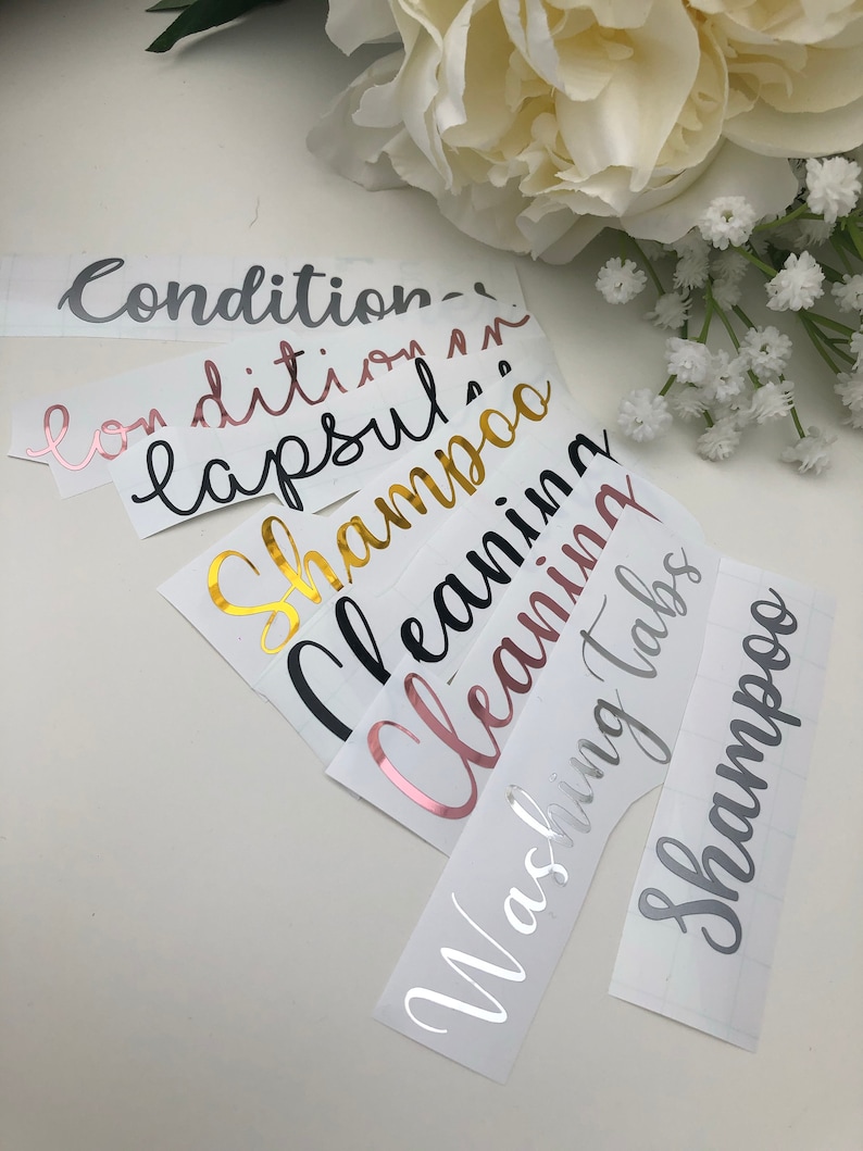 Personalised Vinyl label Stickers Mrs Hinch labels Gift Box image 0