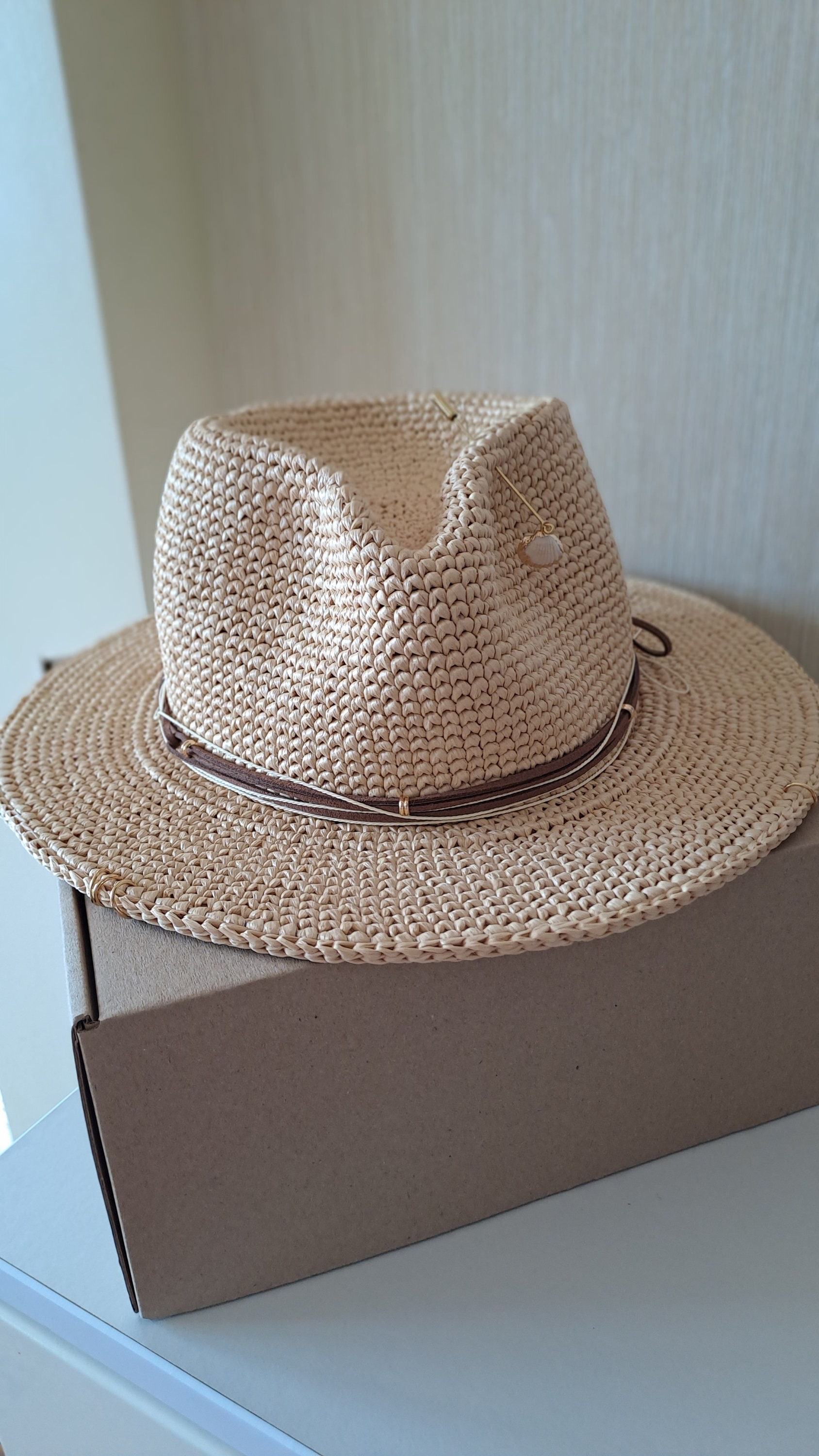 Fedora Summer Straw Hat Unisex Beach Hat Panama Summer for Children Fedora  Hat for Women Summer Hat for Men Raffia Woven Hat Handmade Baby 
