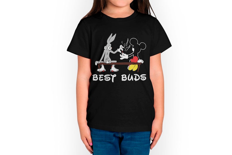Toddler Tee 100/% Cotton Toddler T-Shirt Kid Tee Kid T Shirt Bugs Bunny and Mickey Mouse Best Friends Kids T-Shirt Kid/'s Birthday