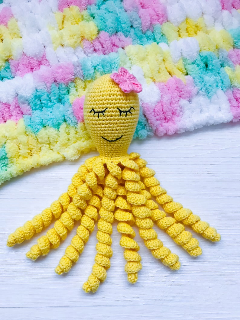 Knitted octopus toy octopus toy for baby Knit Baby Octopus Etsy