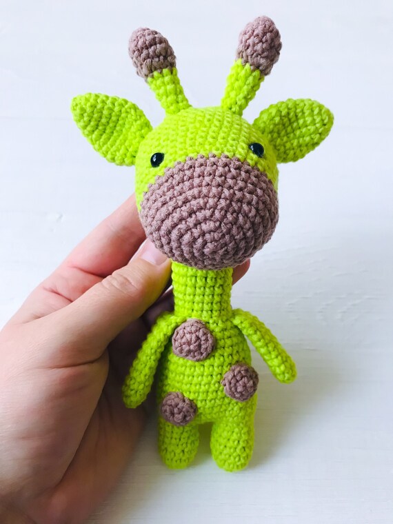 Knitted giraffe Organic baby toy giraffe gift for child Etsy