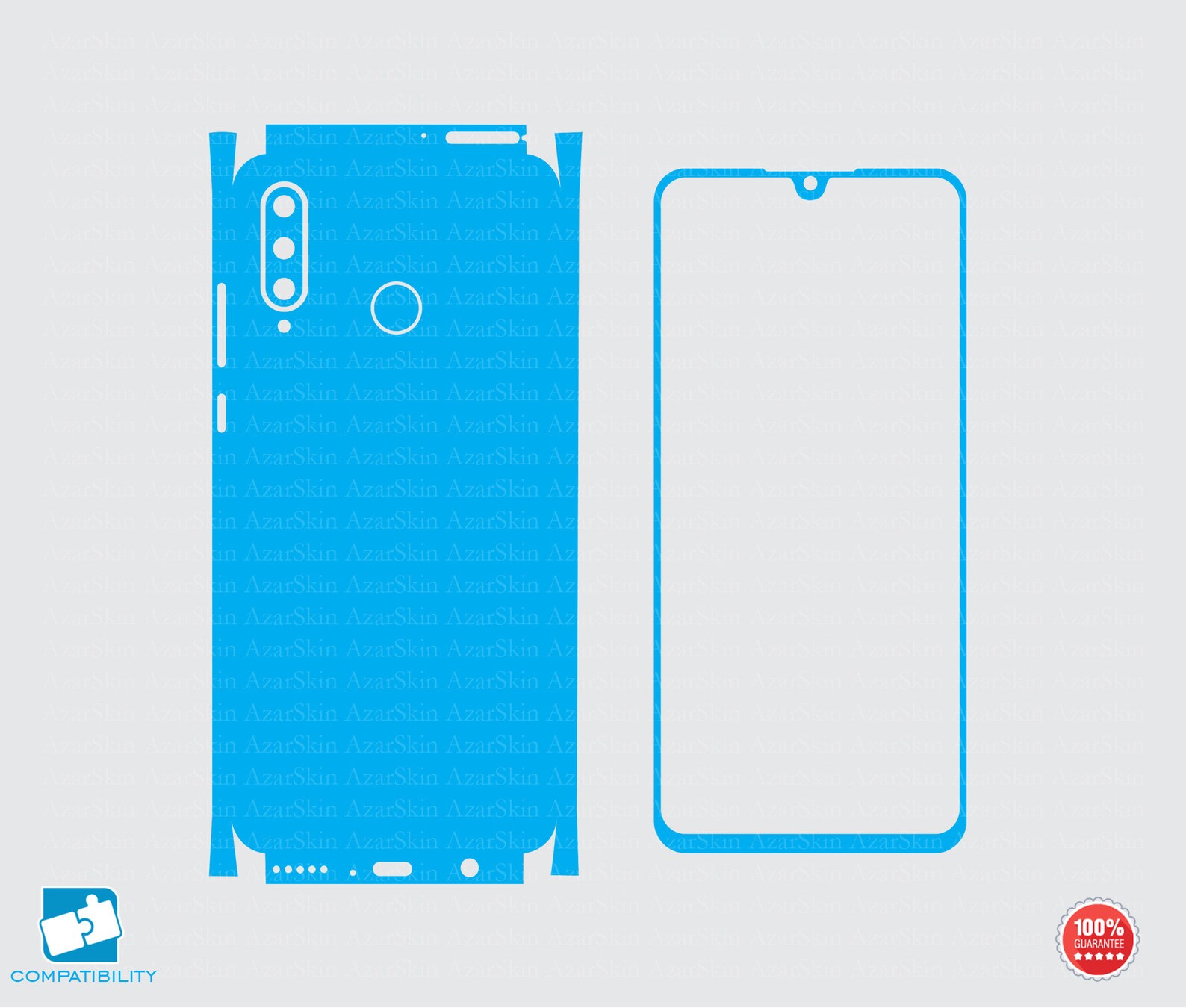 Huawei P30 Lite skin cut template for vinyl cutting Etsy
