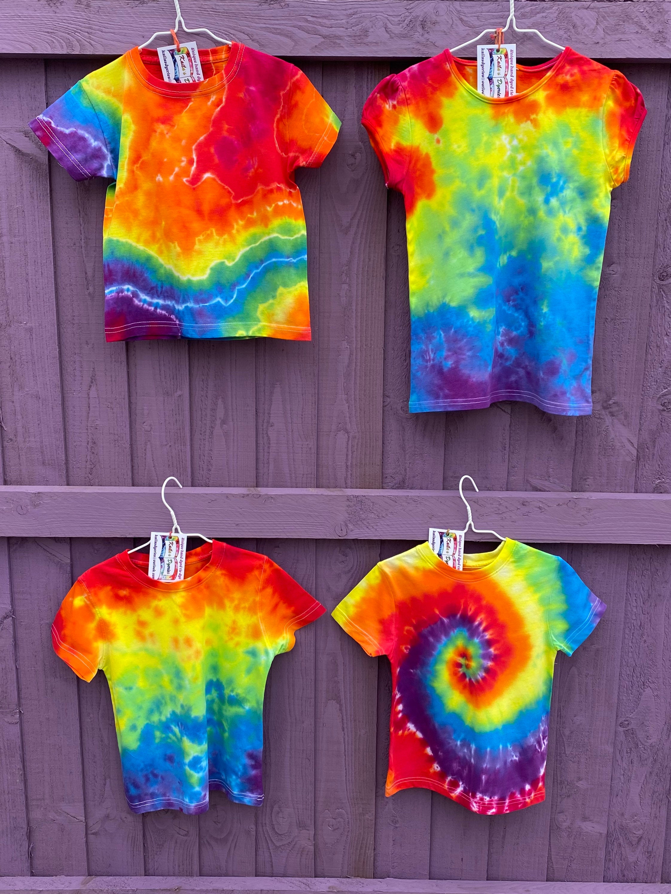 Tie dye Childrens Tshirts for custom order Etsy