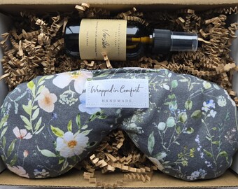 Organic Cotton Eye Pillow Gift Set | Lavender Aromatherapy Mist