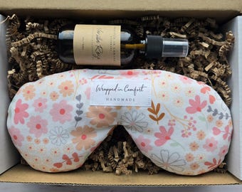 Organic Cotton Eye Pillow Gift Set | Vanilla Rose Aromatherapy Mist