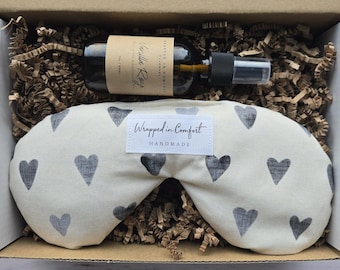 Organic Cotton Eye Pillow Gift Set | Vanilla Rose Aromatherapy Mist