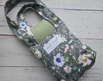 Heating/Cooling Neck Wrap with Handles, Rice or Flaxseed (Organic)