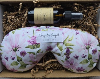 Organic Cotton Eye Pillow Gift Set | Lavender Aromatherapy Mist