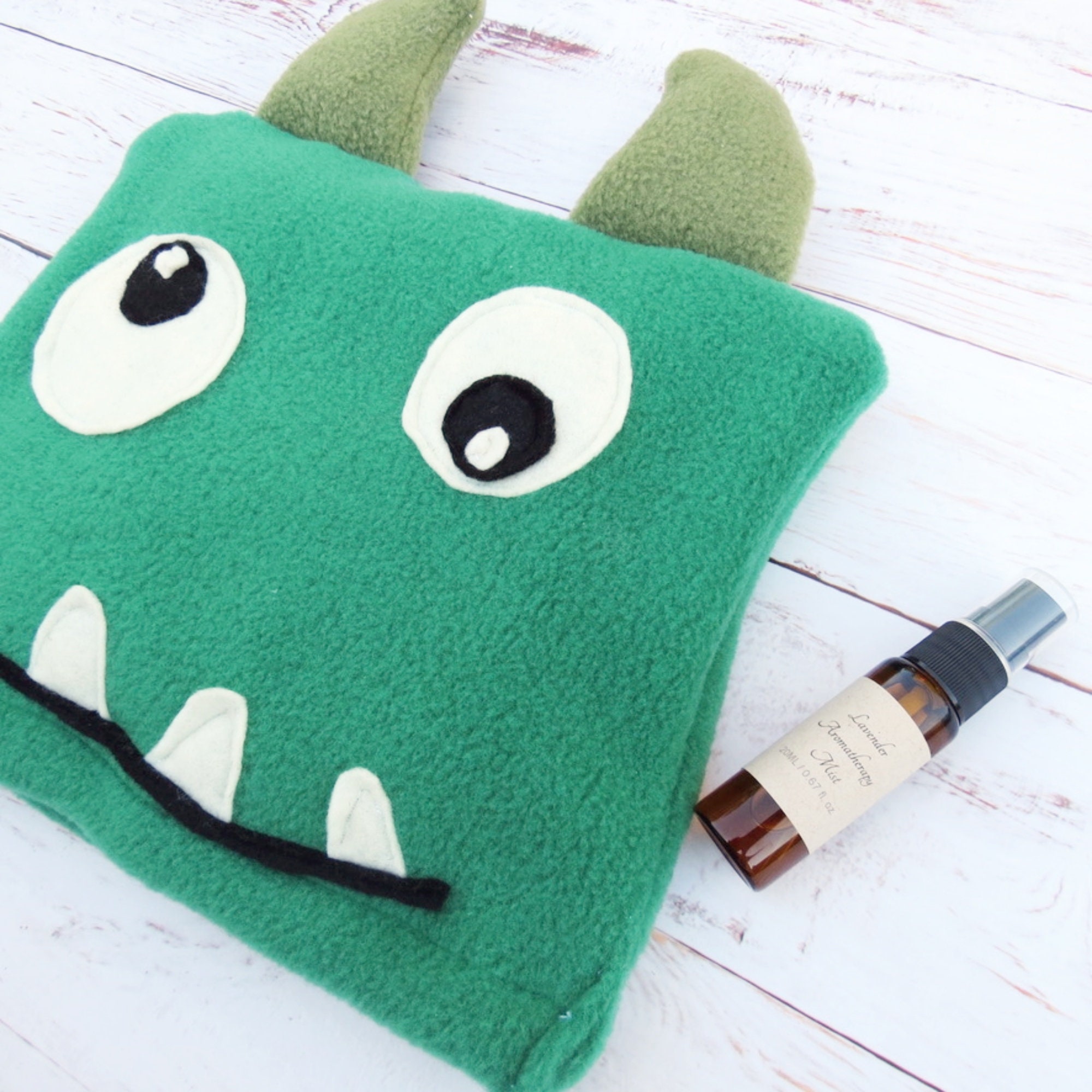 Monster Heating Pad Rice or Flaxseed Filling Etsy Canada