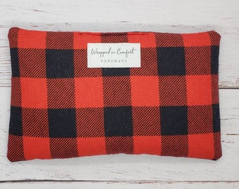 Heating Pad, Red Buffalo Plaid, Rice or Flaxseed