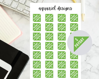 Payday Corner Stickers | Set of 56 Payday Corner Planner Stickers | Bullet Journal Stickers