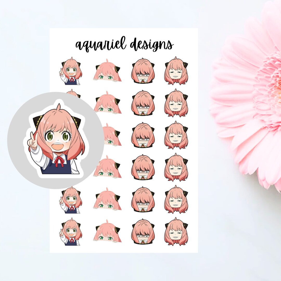 Spy X Family Anya Stickers, 24 Anya Stickers for Planners, Calendars ...