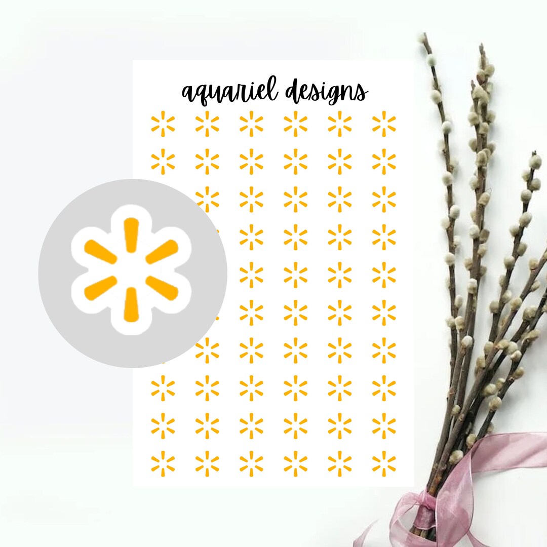 Walmart Planner Stickers 60 Walmart Shopping Stickers Bullet Etsy