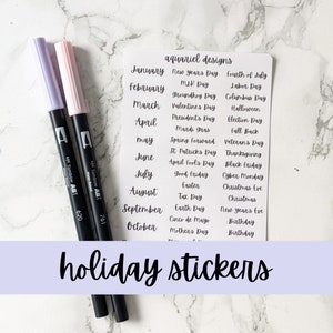 Mini Holidays Stickers | Future Log Stickers | Planner Stickers | Bullet Journal Stickers