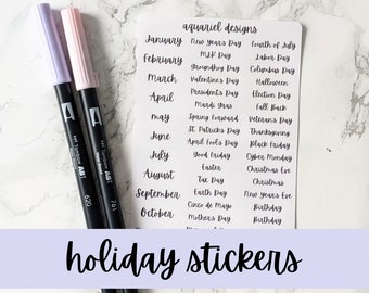 Mini Holidays Stickers | Future Log Stickers | Planner Stickers | Bullet Journal Stickers