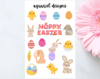 Easter Themed Planner Stickers | Bullet Journal Stickers | Scrapbook Stickers