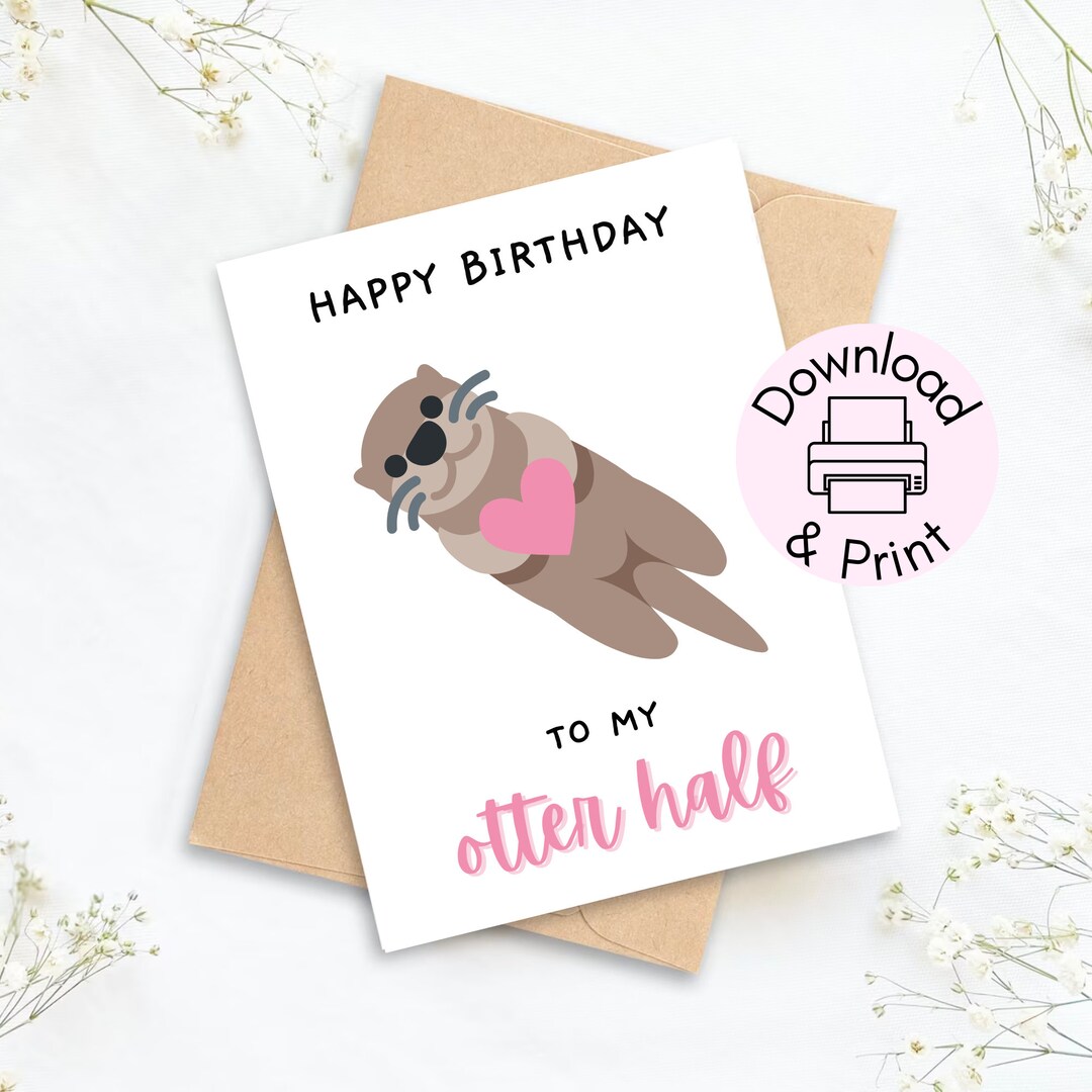 Cute Birthday Card Punny Printable Birthday Card Happy - Etsy