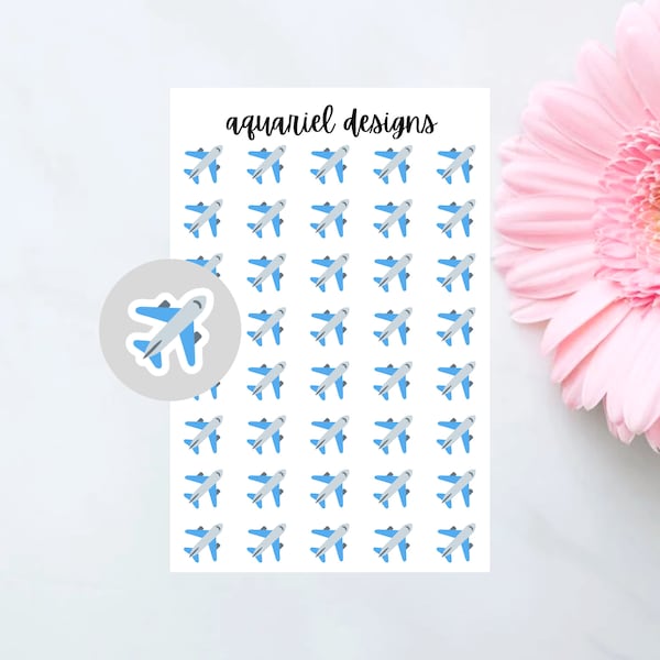 Plane Planner Sticker, Airplane, Travel Stickers, Vacation Planning, Travel Agent, Bullet Journal Stickers