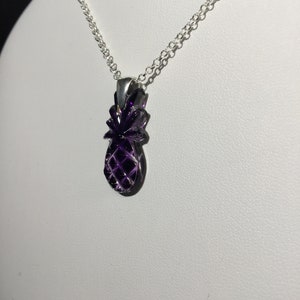 crystal pendant and pineapple silver