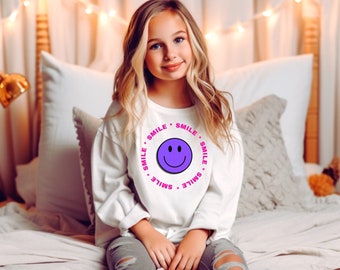 Smiley Face T-Shirt, Crewneck/Youth Apparel/Inspirational Youth Apparel