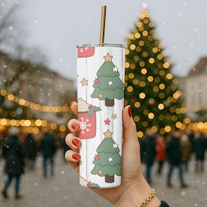 Holiday Tumbler/Coco & Christmas Tree Tumbler/Christmas Tumbler