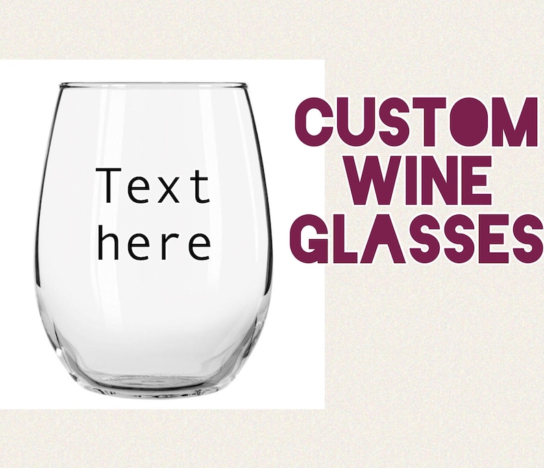 Custom wine glassCustom giftPersonalized wine glass