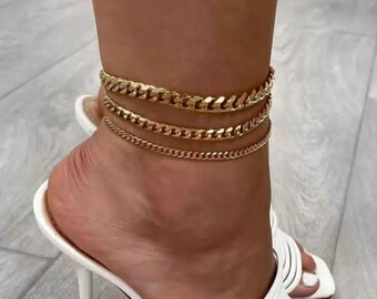 Cuban Link Anklet - Etsy