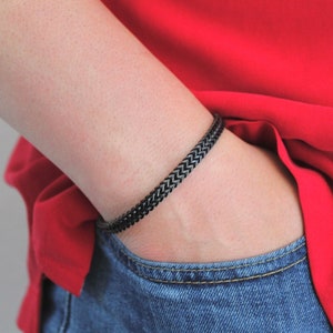 Men's Black Chain Bracelet | Mens Gold/Silver Chain Bracelet | Stainless Steel | Mens Bracelet Jewelry | Gift For Boyfriend, Husband,Dad