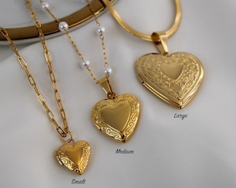 Gold Heart Locket - Etsy