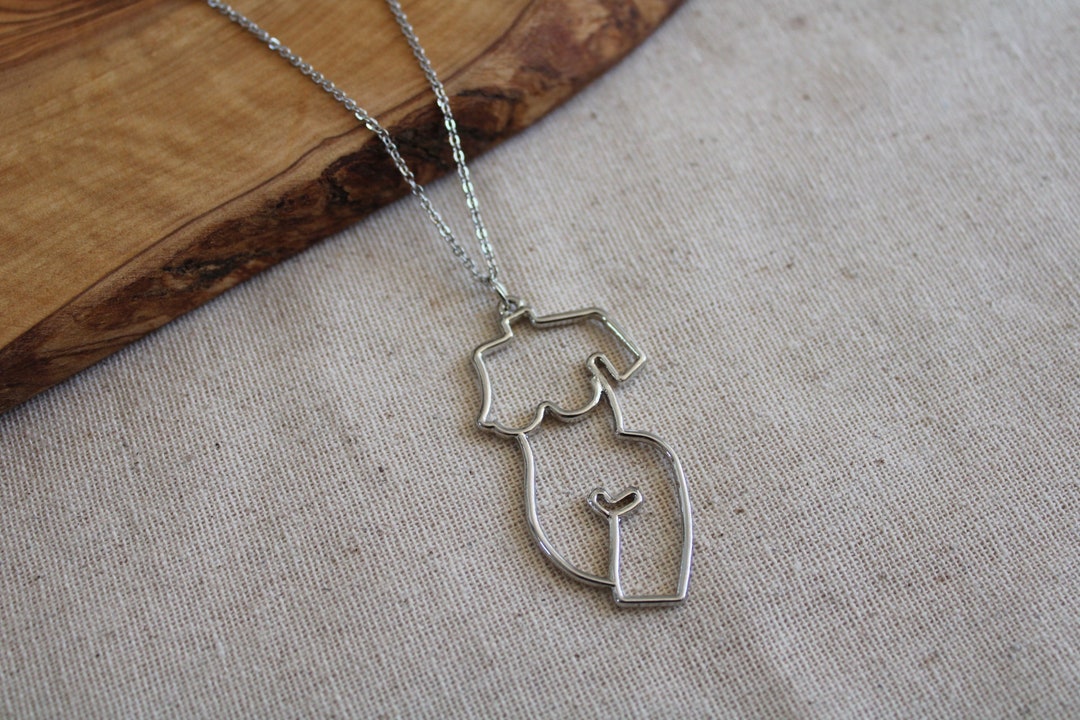 Female Body Pendant Necklace Nude Female Body Shape Necklace Etsy