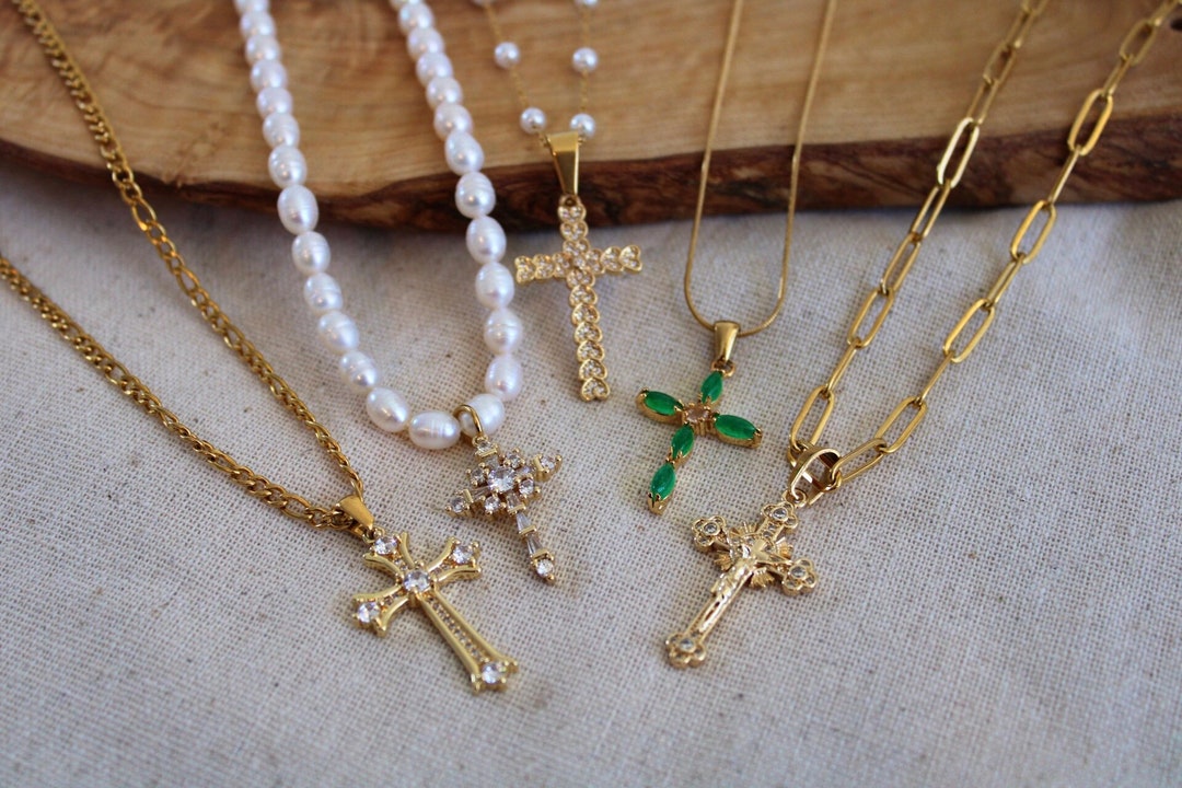 Eigso Religiöse Rosenkranz Halskette Für Männer & Frauen - Holzperlen Mit Kreuz-Anhänger, Inkl. Armband & Geschenkbox