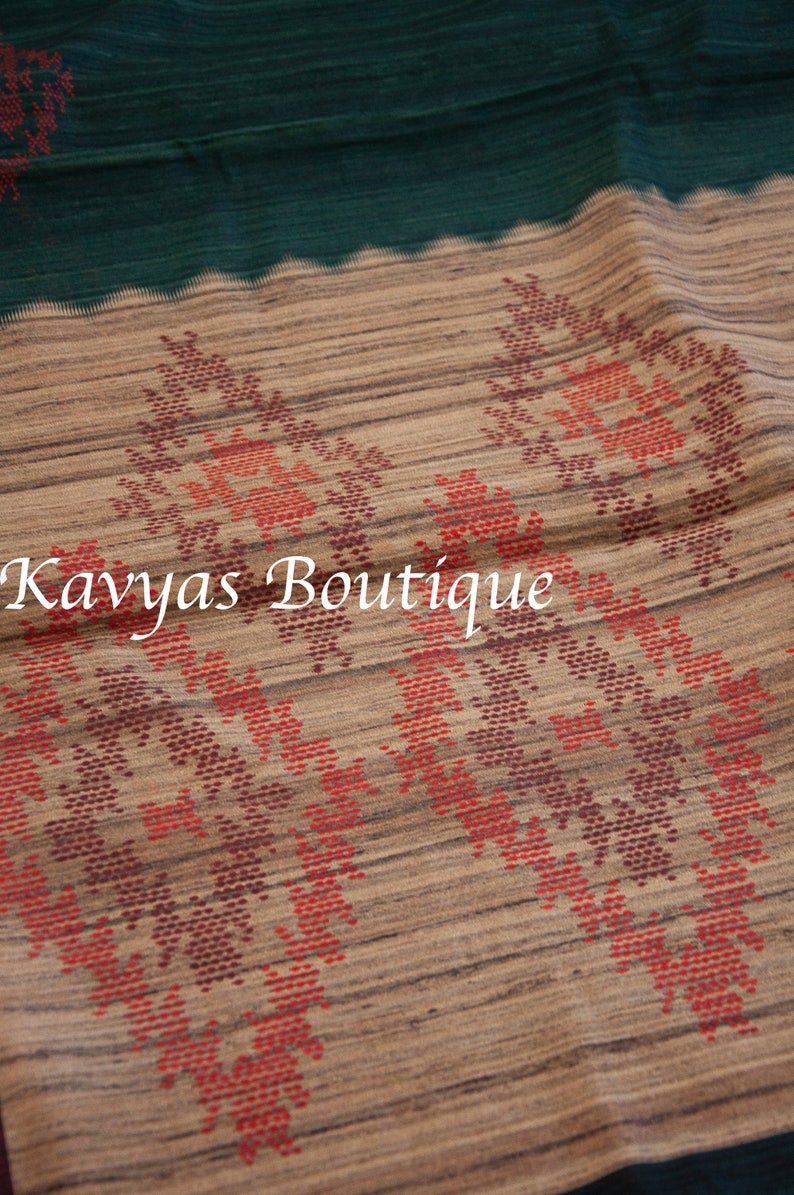 Kavya/'s Boutique Saree Ethnic wear Sarees for women Sacramento Green Metallic Linen Blend Saree USA Ships from Utah