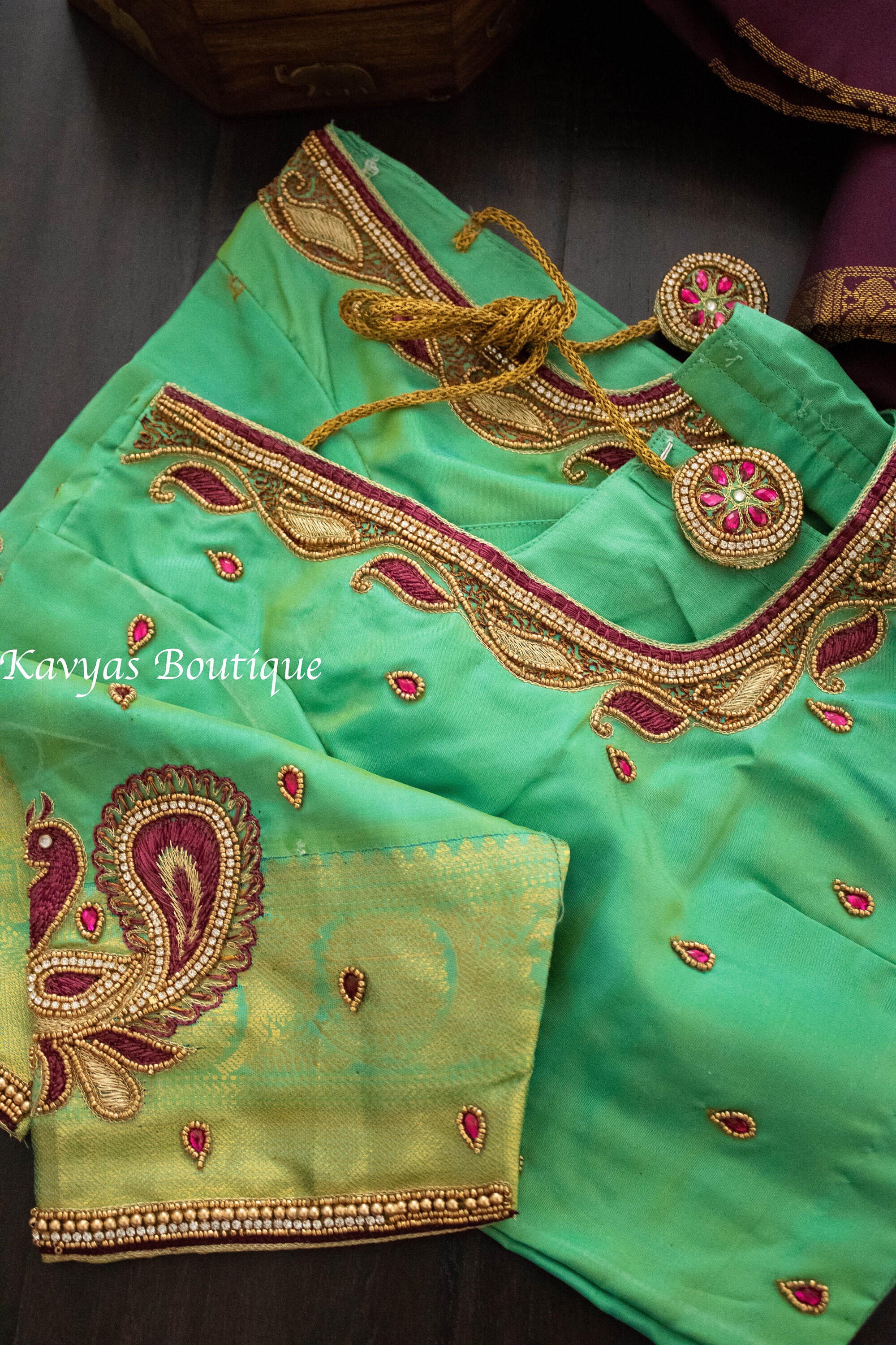 Plum and Sea Green Handloom Kanchivaram Pure Silk Saree Silk - Etsy