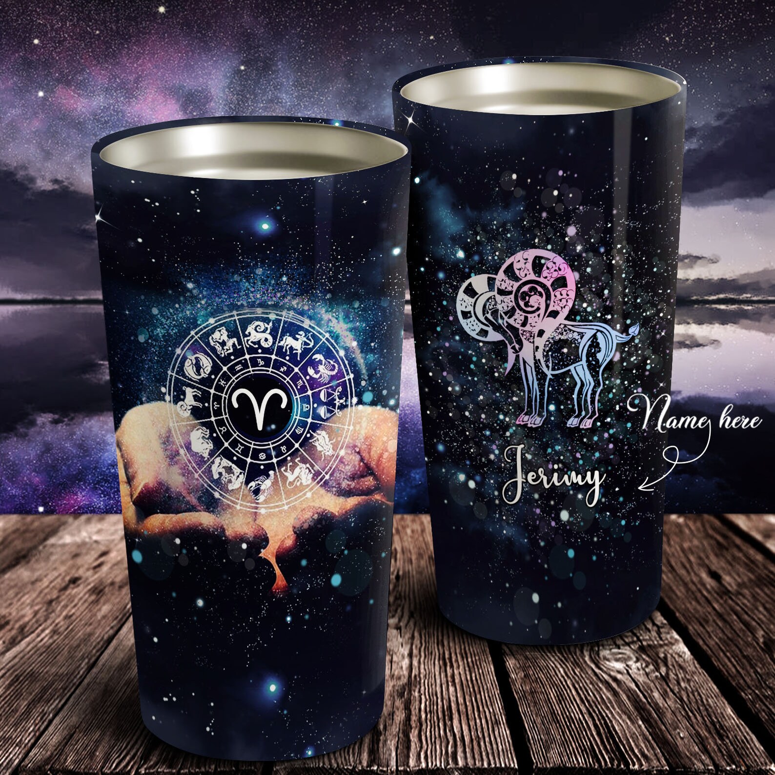 12 Astrology Zodiac Personalized Tumbler Astrology Sign Etsy