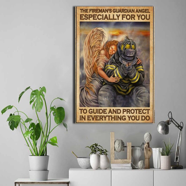 Firefighter Guardian Angel To Guide And Protect In Everything Etsy
