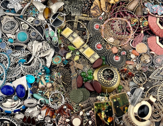 Eclectic Jewelry Lots. Boho, Global, Art Haus, As… - image 1