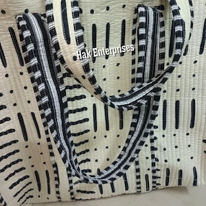 fourre-tout réversible à bandoulière | Sac fourre-tout en coton | Sac de plage | Sac imprimé block| Cadeau de demoiselle d'honneur | Sac fourre-tout matelassé | Sac d'été | Imprimé