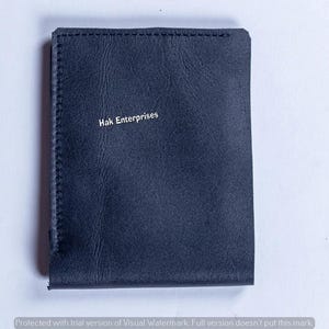 Cartera de cuero para hombre - Personalizada - Con monograma - Cartera plegable con bolsillo para monedas - Regalo de San Valentín - Para papá - Esposo - Aniversario