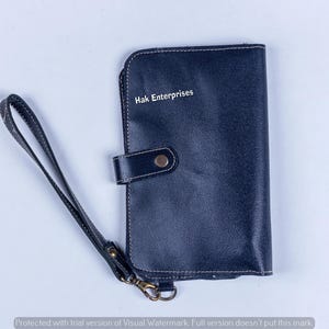 Personalisiertes Weihnachtsgeschenk | Echtleder handgefertigter Passhalter | Unisex Compact Travel Wallet | Urlaub, Geburtstag, Jahrestag Geschenk