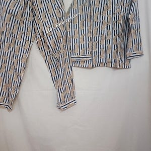 Ensemble pyjama indien en coton, chemise de nuit pour femme faite main, pyjama noir en coton à imprimé animal, ensemble pyjama et chemise avec sac