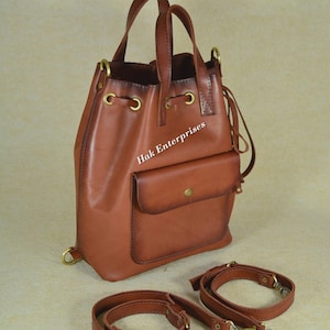 Sac à dos en cuir fait main | sac à dos marron vintage | Sac de voyage unisexe | Sac à dos de travail et collage en cuir véritable | Cadeau pour lui ou elle