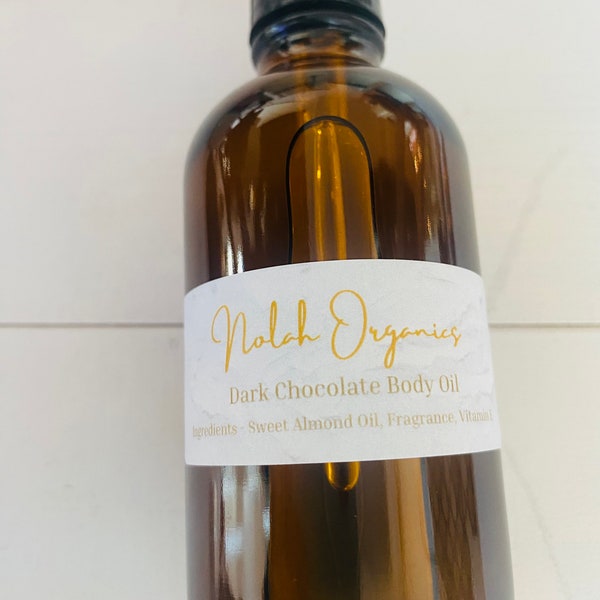 Dark Chocolate Body Oil / Body Oil / Body Moisturizer