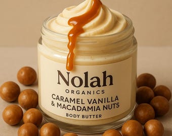 Caramel Vanilla & Macadamia Nuts Whipped Body Butter