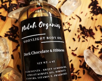 Dark Chocolate and Hibiscus Body Oil / Body Oil / Body Moisturizer