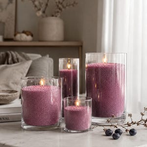 Blueberry Granulated Candle Wax | Colored Candle Sand | Unscented Sand Wax | No Melt Candle Wax | DIY Candle Making | Refillable Candle Wax
