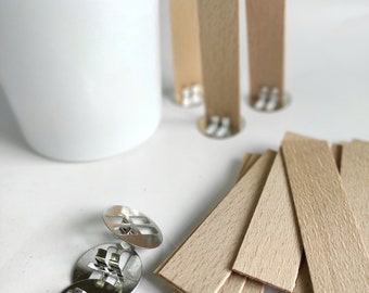 50pcs SET Wood wicks | Crackling wood wicks | authentic wooden wick | Natural Wooden Candle Wick | Candle Materials